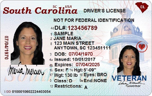 Sc Real Id Card